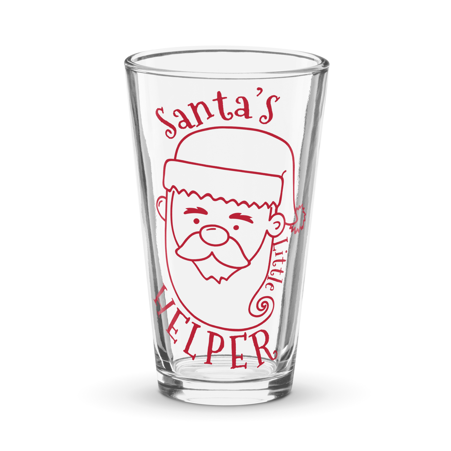 Santa's Little Helper Shaker Pint Glass