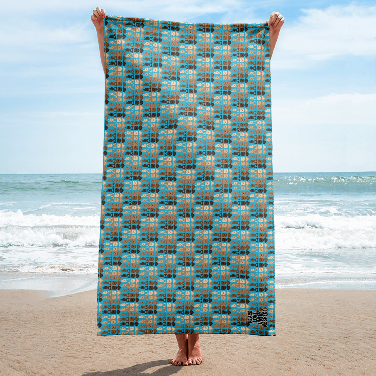 PLURmoji Beach Towel .001 - Blue