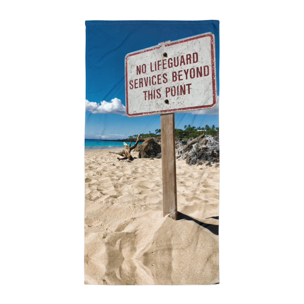 No Lifeguard Beach Towel