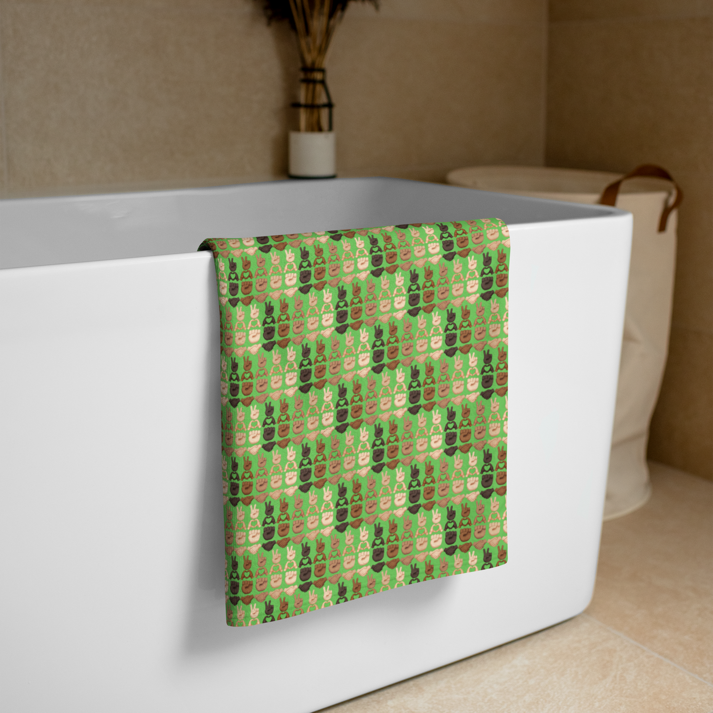 PLURmoji Beach Towel .001 - Green