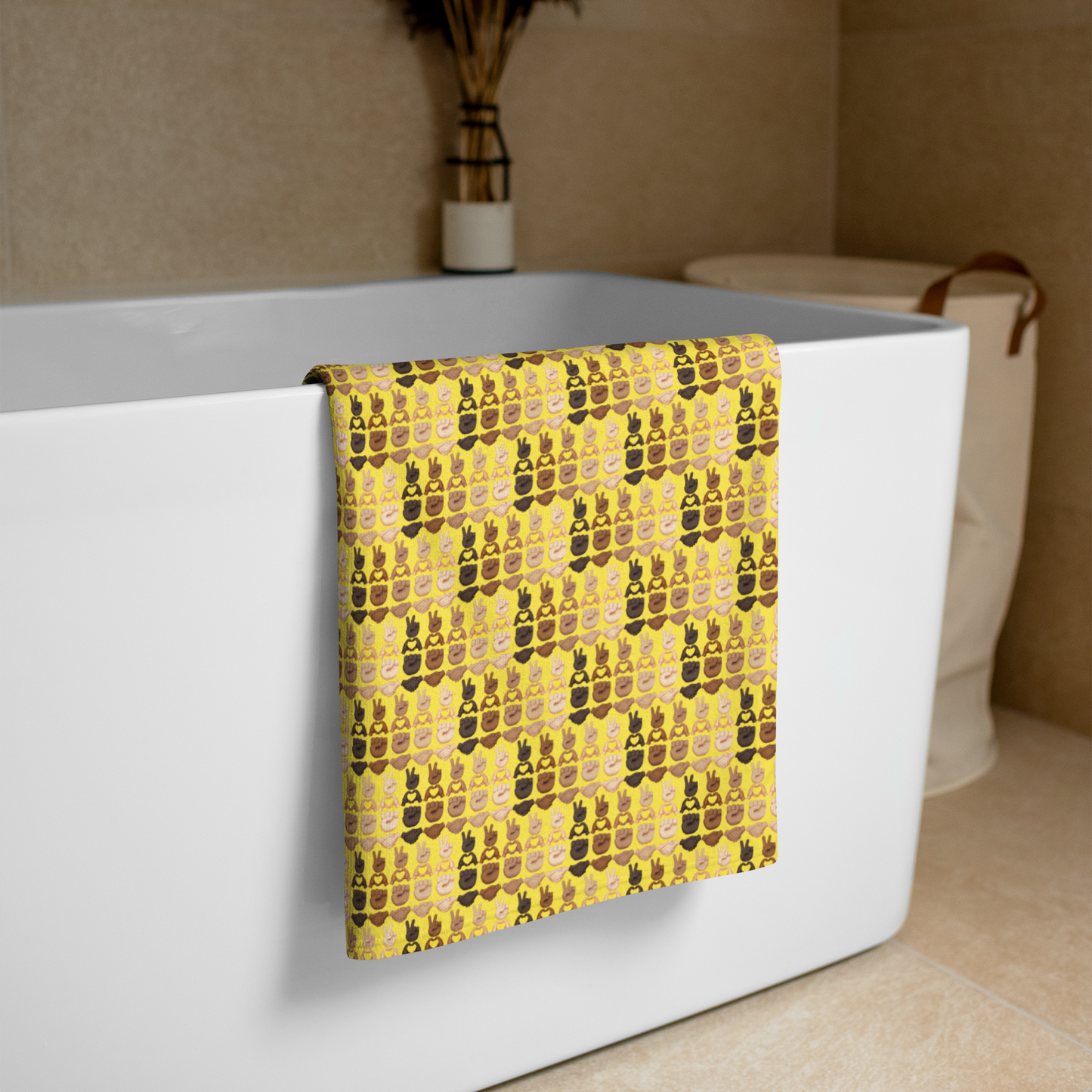 PLURmoji Beach Towel .001 - Yellow