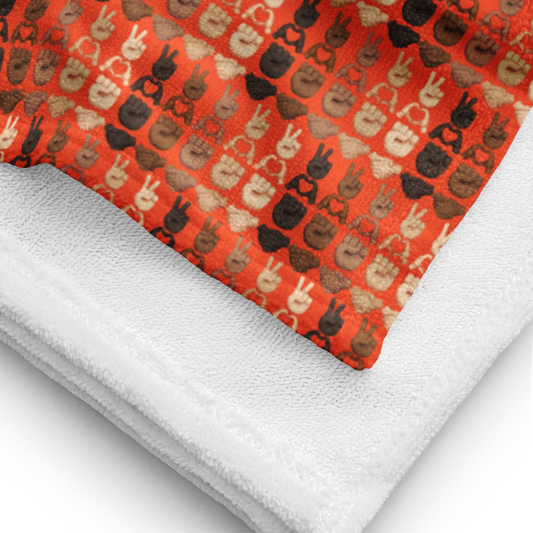 PLURmoji Beach Towel .001 - Orange