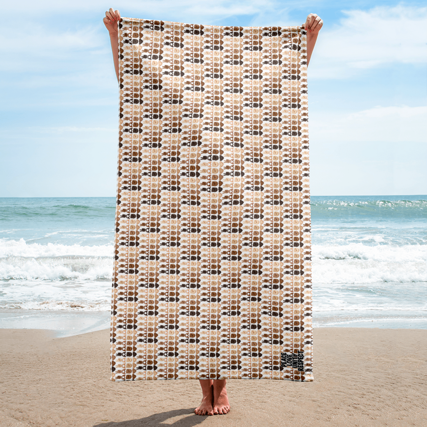 PLURmoji Beach Towel .001 -  White