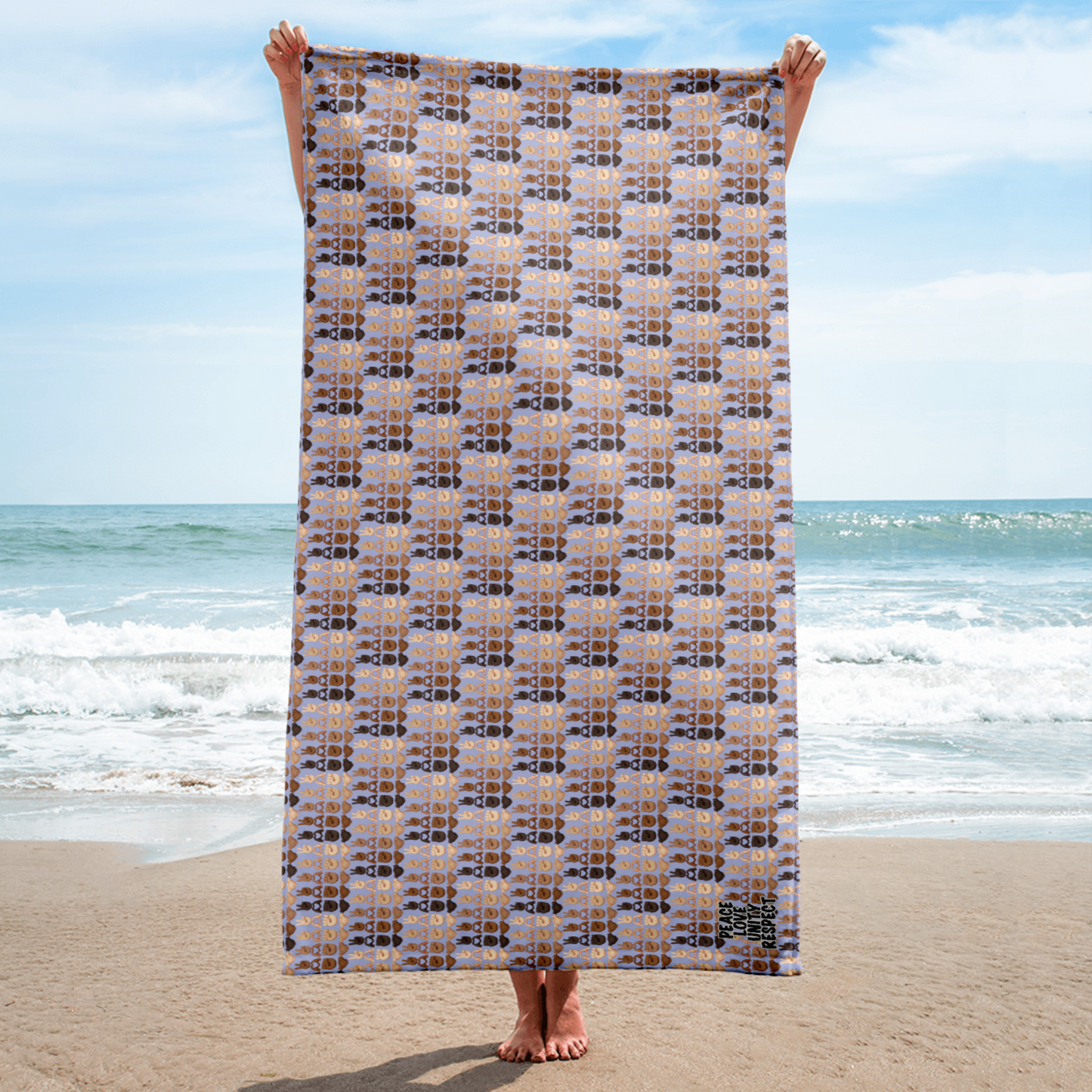PLURmoji Beach Towel .001 - Purple