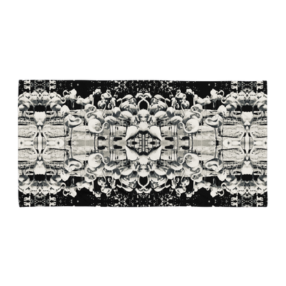B&W Flamingo Beach Towel