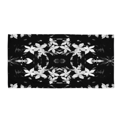 B&W Flower Towel