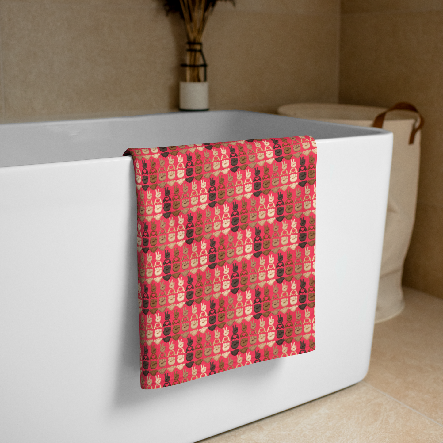 PLURmoji Beach Towel .001 - Pink