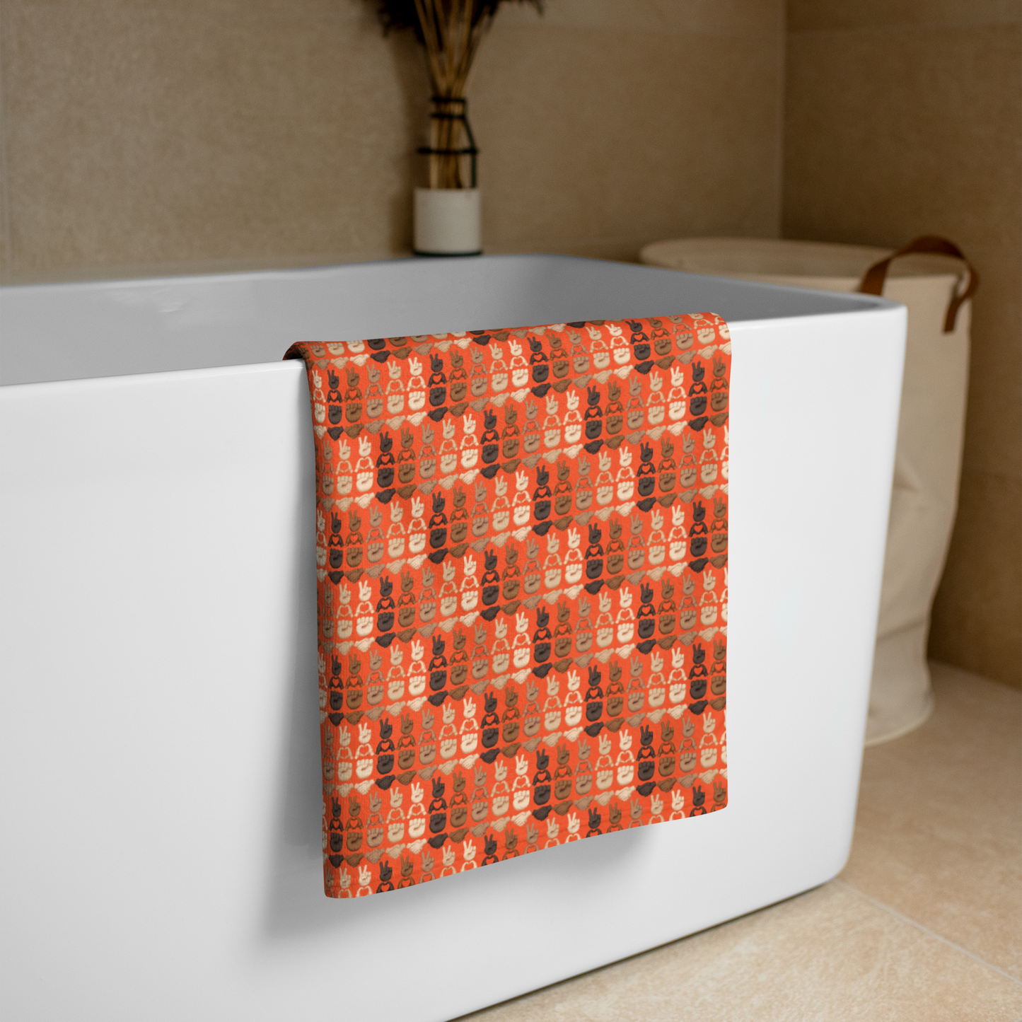 PLURmoji Beach Towel .001 - Orange