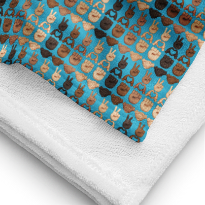 PLURmoji Beach Towel .001 - Blue