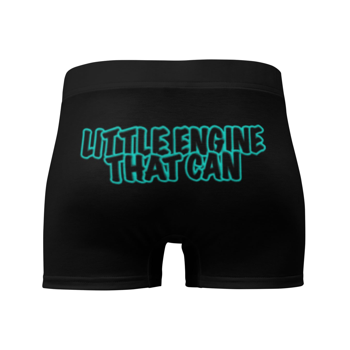Little Engine That... Black & Teal Boxer Briefs