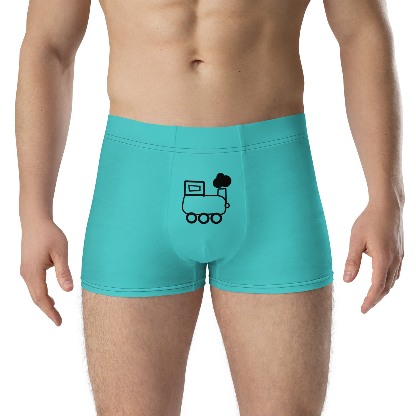 Little Engine That... Teal Boxer Briefs