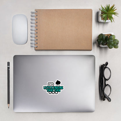 Little Engine Teal Bubble-free stickers