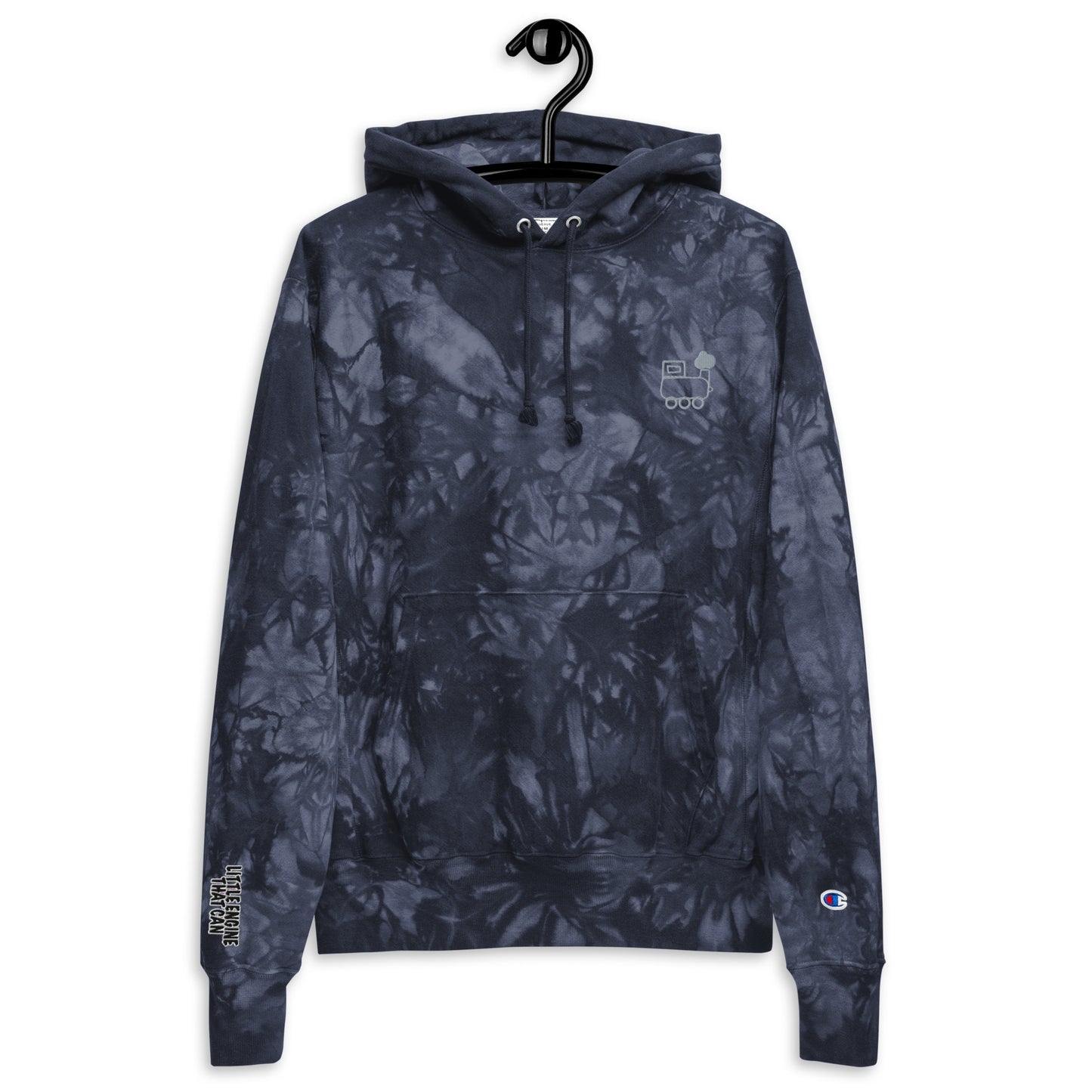 Little Engine Unisex Champion tie-dye hoodie