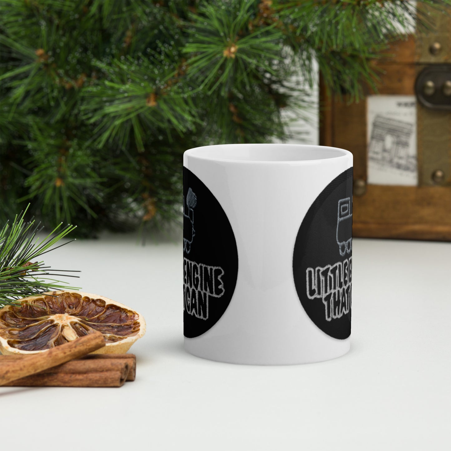 Little Engine White glossy mug