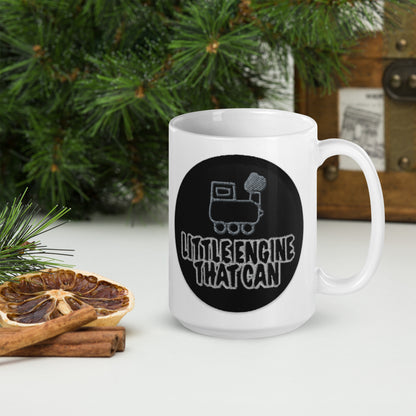 Little Engine White glossy mug